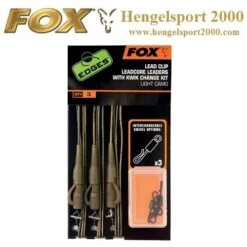 Fox Lead Clip Leadcore Leaders With Kwik Change Kit Light Camo