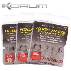 Korum Hook Hairs With Quickstops | Haak 6