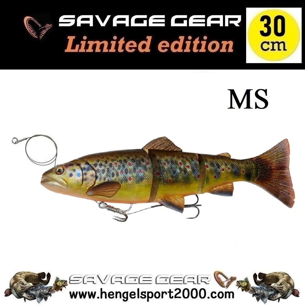 Savage Gear 4D Line Thru Trout 30 Cm | Brown Trout UV Belly MS 2 Savage Gear 4D Line Thru Trout 30 Cm | Brown Trout UV Belly MS - Afbeelding 2
