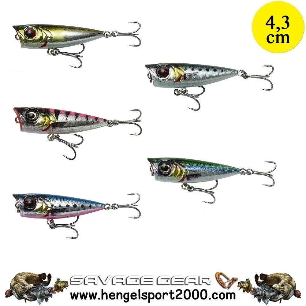 Savage Gear 3D Minnow Popper 4.3 Cm | Sardine 1 Savage Gear 3D Minnow Popper 4.3 Cm | Sardine