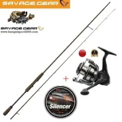 Savage Gear Roofvis Set SG4 Power Game Rod 198cm 20-60 Gram Plus SG4 Molen En Gevlochten Lijn