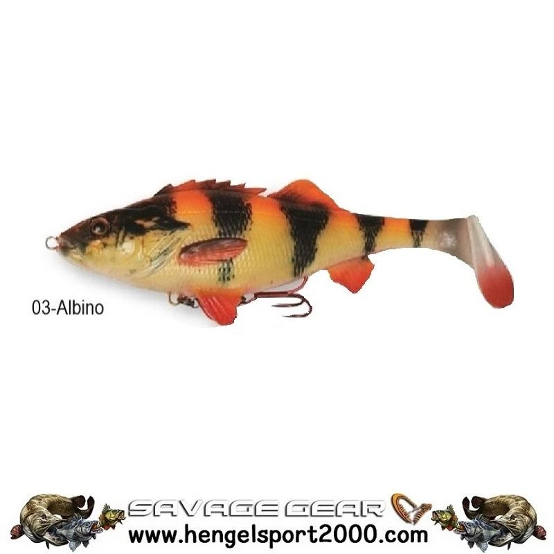 Savage Gear 4D Perch Shad 12.5 Cm | Albino 2 Savage Gear 4D Perch Shad 12.5 Cm | Albino - Afbeelding 2