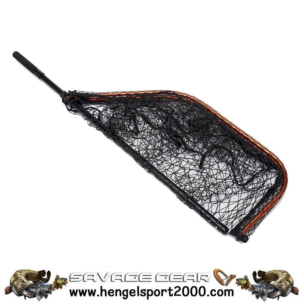 Savage Gear Pro Folding Net Telescopic L 65x50x70cm Rubber Mesh 40mm 2 Savage Gear Pro Folding Net Telescopic L 65x50x70cm Rubber Mesh 40mm - Afbeelding 2