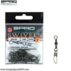Spro Barrel Swivel With Safety Snap | Size 4 - 18 Kg