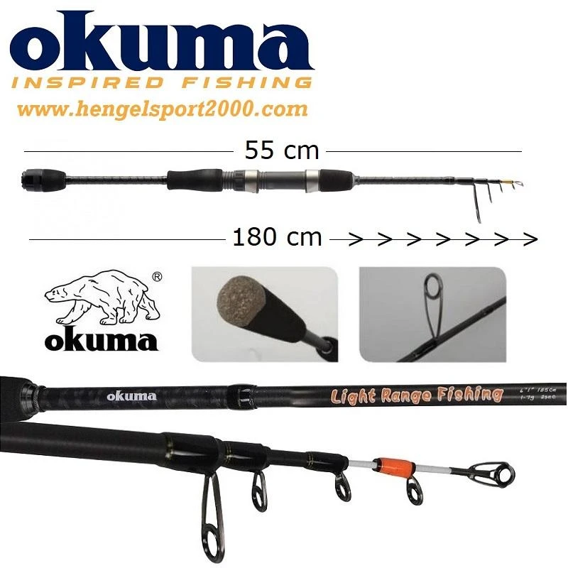 Okuma Light Range Fishing Tele Spin 180 Cm 1 - 7 Gram 2 Okuma Light Range Fishing Tele Spin 180 Cm 1 - 7 Gram - Afbeelding 2