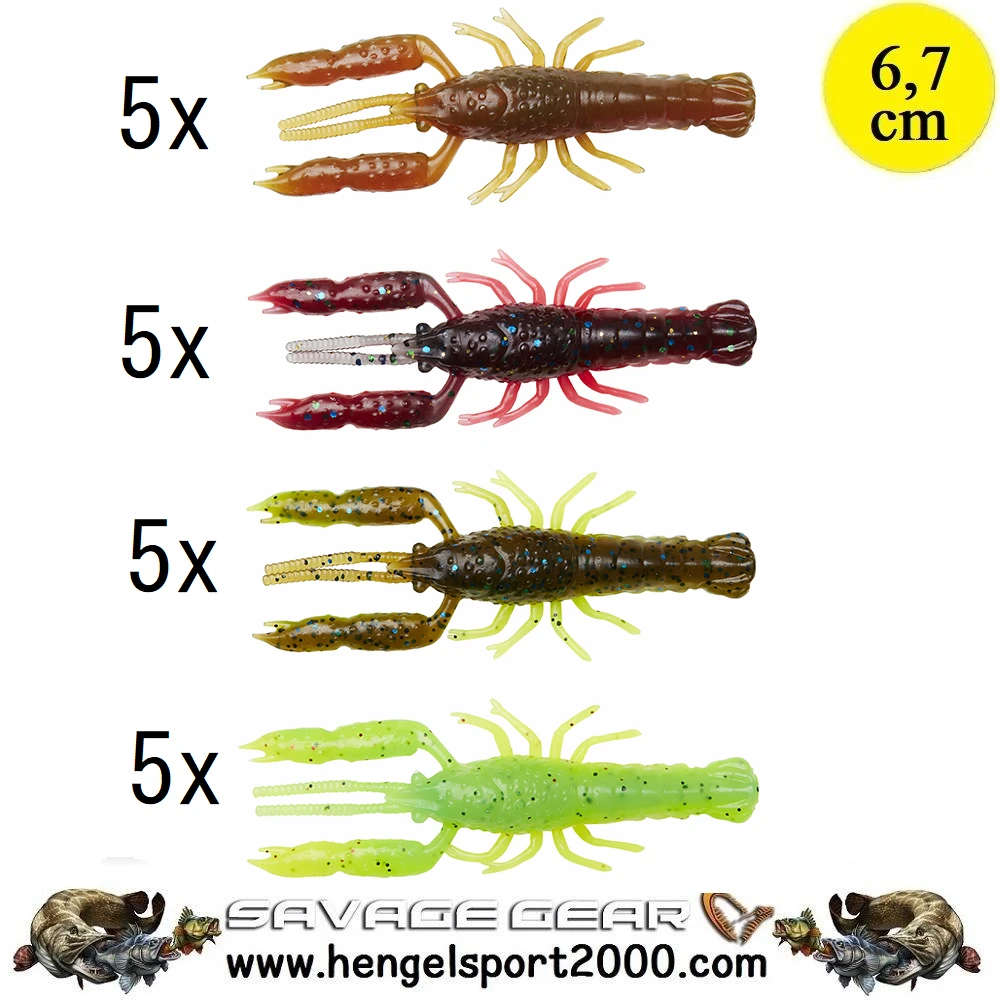 Savage Gear 3D Crayfish Kit 6,7cm Mixed Colors 30PCS 2 Savage Gear 3D Crayfish Kit 6,7cm Mixed Colors 30PCS - Afbeelding 2
