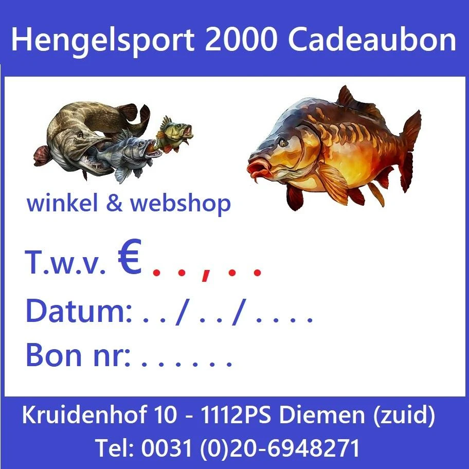 Hengelsport Cadeaubon | € 10,- 1 Hengelsport Cadeaubon | € 10,-