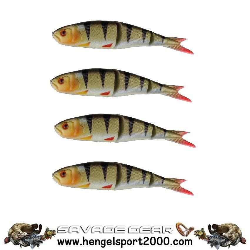 Savage Gear Soft 4play LB Swim & Jerk | Perch 9,5cm ( 4 Stuks) 2 Savage Gear Soft 4play LB Swim & Jerk | Perch 9,5cm ( 4 Stuks) - Afbeelding 2