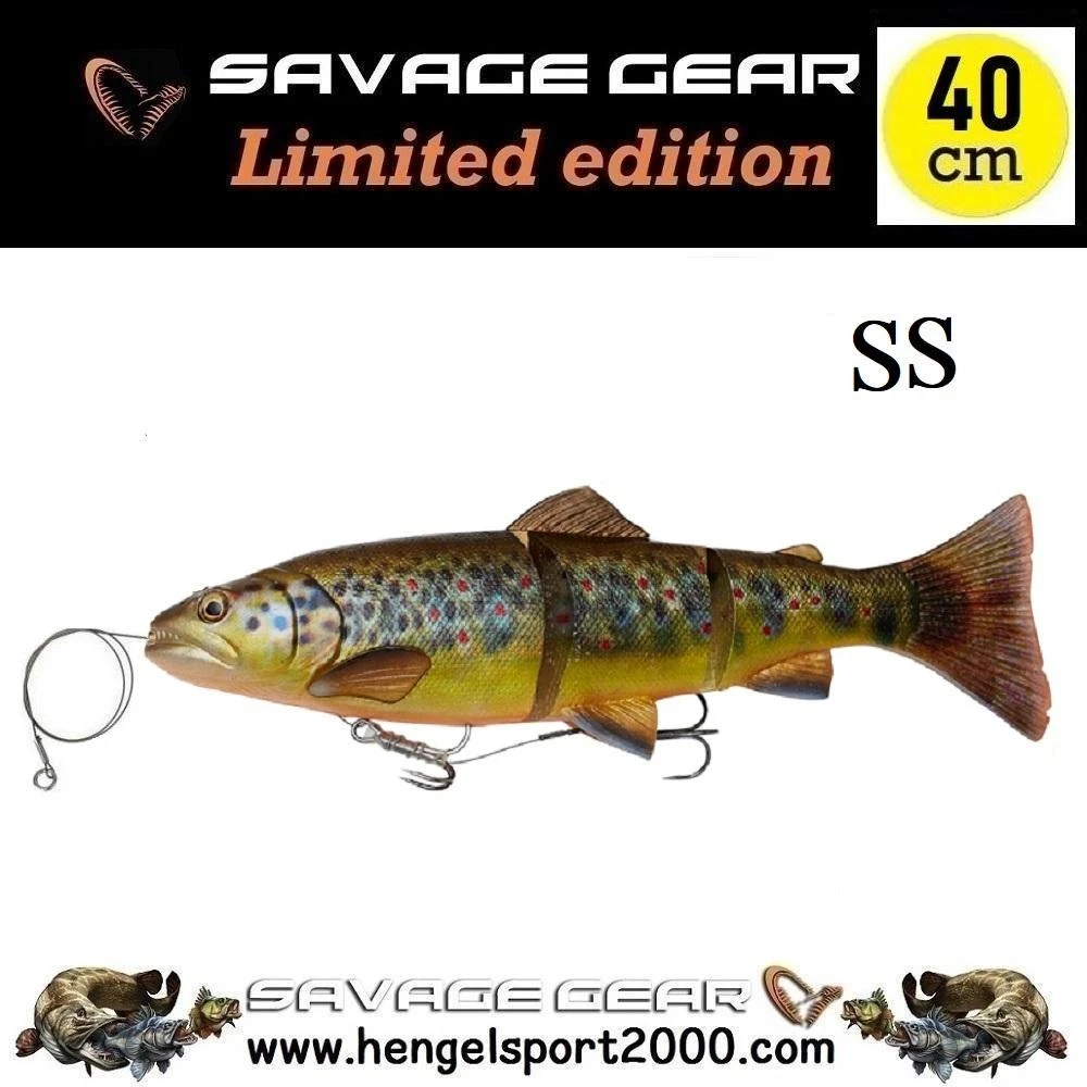 Savage Gear 4D Line Thru Trout 40 Cm | Brown Trout UV Belly SS 2 Savage Gear 4D Line Thru Trout 40 Cm | Brown Trout UV Belly SS - Afbeelding 2