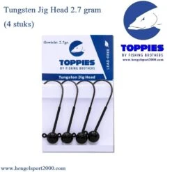 Toppies Fishing Tungsten Jigheads Black 2.7 Gram | H1 (4 PCS)