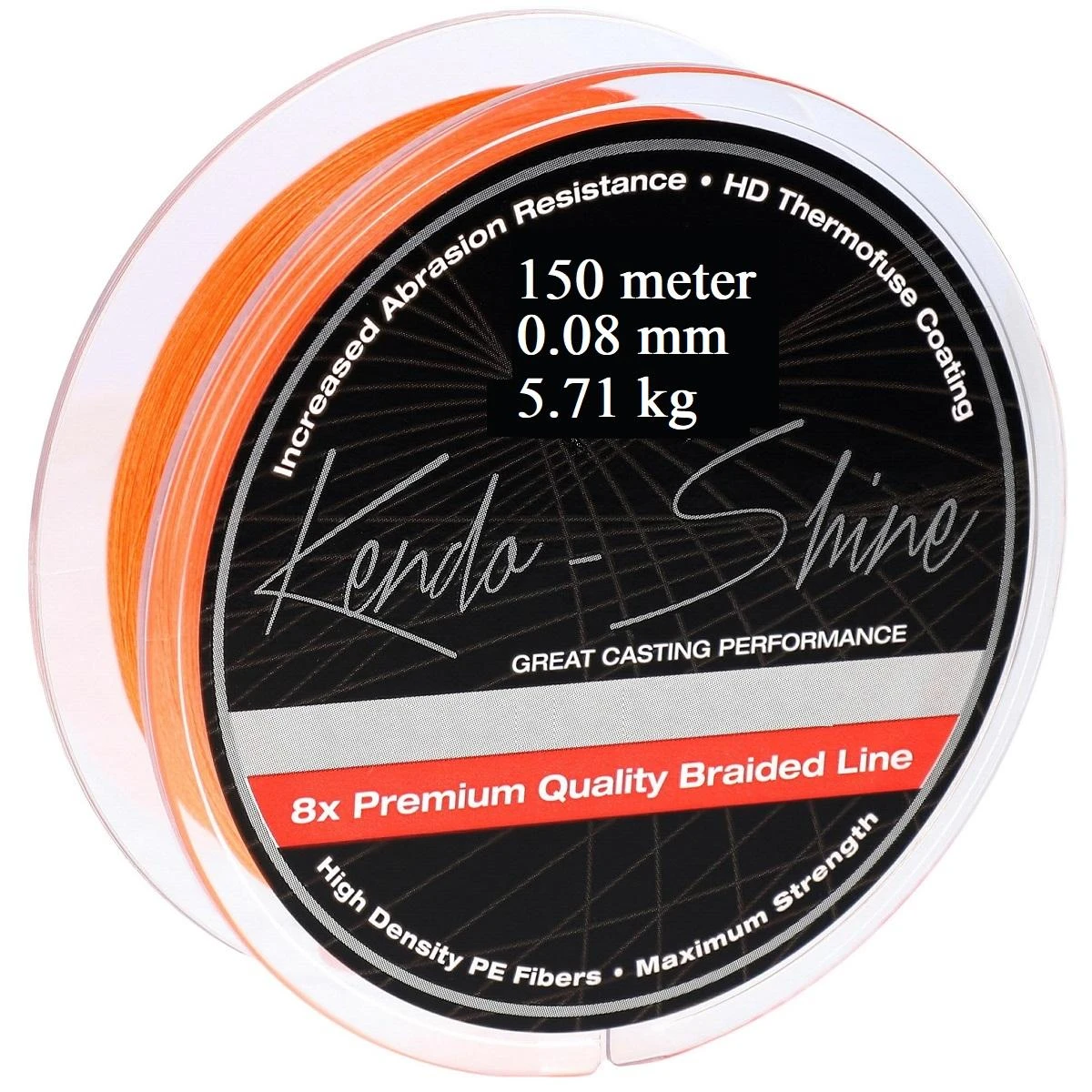 Mikado Kendo Shine 8 Braid Orange 150 Meter | 0.08 Mm 5.17 Kg 2 Mikado Kendo Shine 8 Braid Orange 150 Meter | 0.08 Mm 5.17 Kg - Afbeelding 2