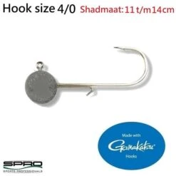 Spro Round Jig Head Hooks Size 4-0 (4 Stuks) | 7 Gram