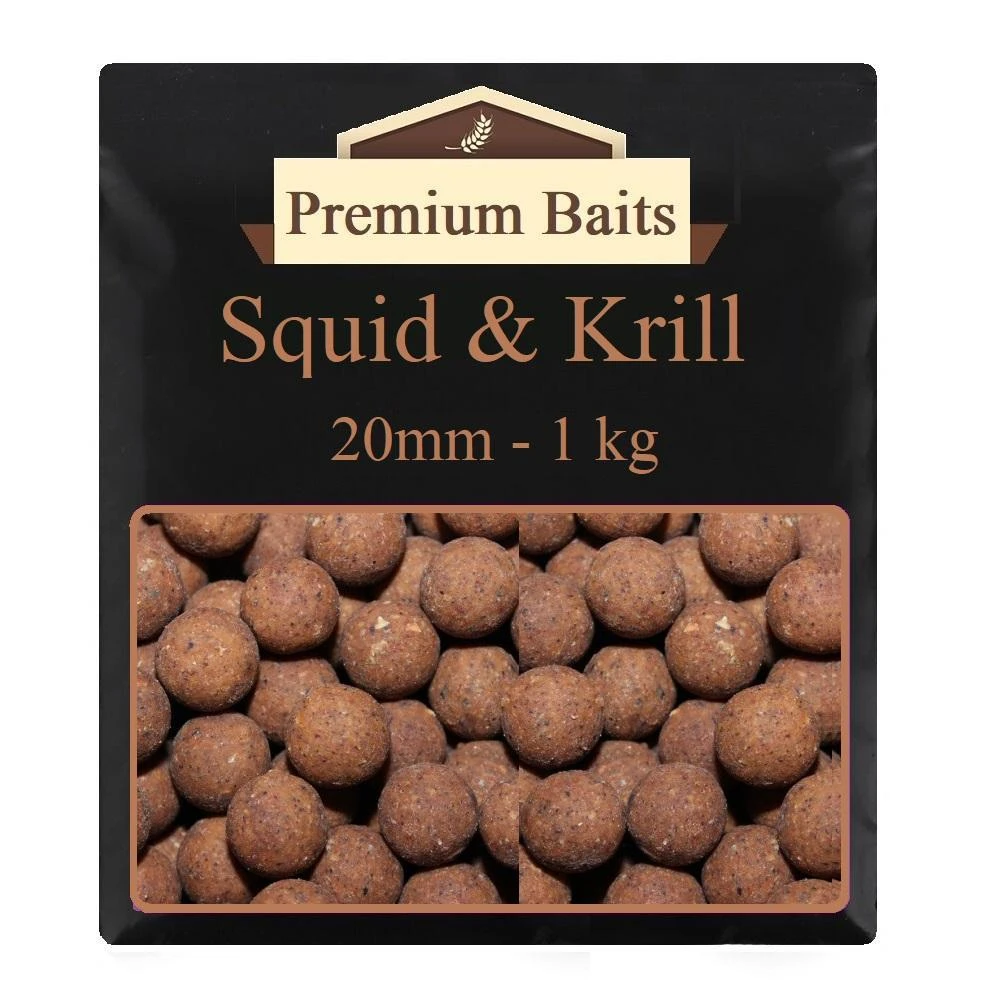 Premium Squid And Krill Boilies 1kg 1 Premium Squid And Krill Boilies 1kg