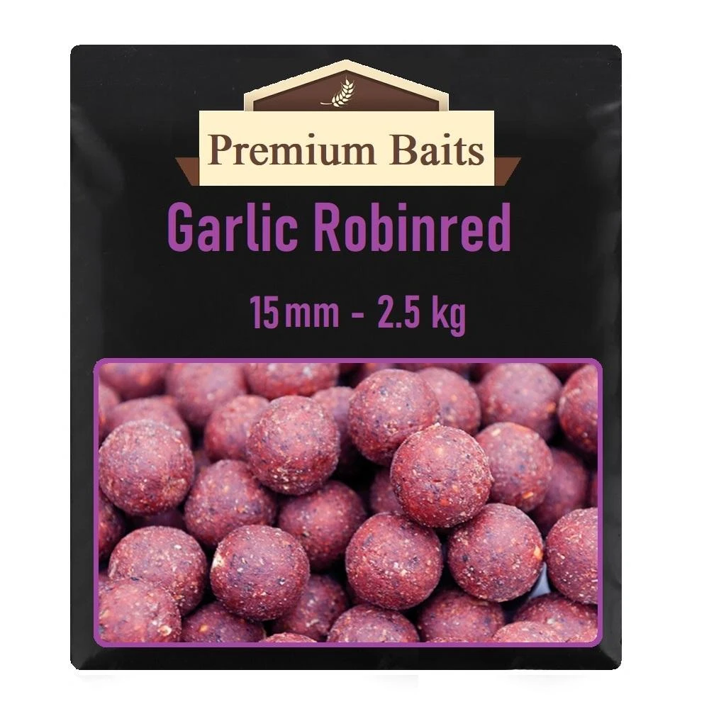Premium Garlic Robinred Boilies 15mm 2,5 Kg 1 Premium Garlic Robinred Boilies 15mm 2,5 Kg