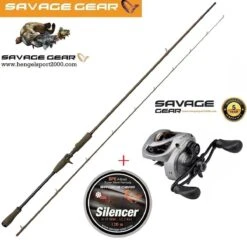 Savage Gear Roofvis Set SG4 Power Game Trigger Rod 221cm 20-60 Gram En Reel En Gevlochten Lijn