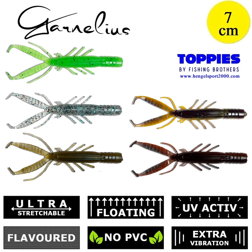 Toppies Fishing Garnelius 7cm | Chartreuse 1 Toppies Fishing Garnelius 7cm | Chartreuse