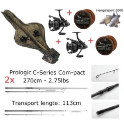Karperset Prologic C-Series Com-pact 2 Rods 9FT