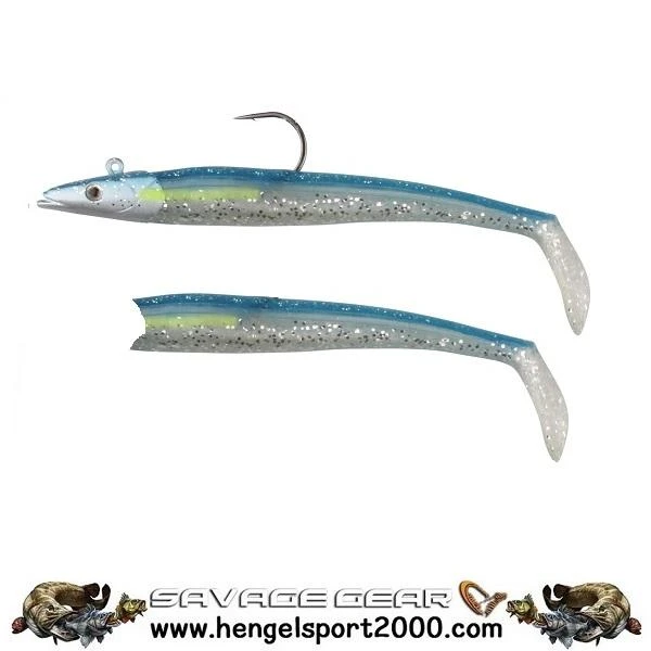 Savage Gear Saltwater Sandeel Lures 16 Cm | Blue Silver 2 Savage Gear Saltwater Sandeel Lures 16 Cm | Blue Silver - Afbeelding 2
